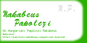 makabeus papolczi business card